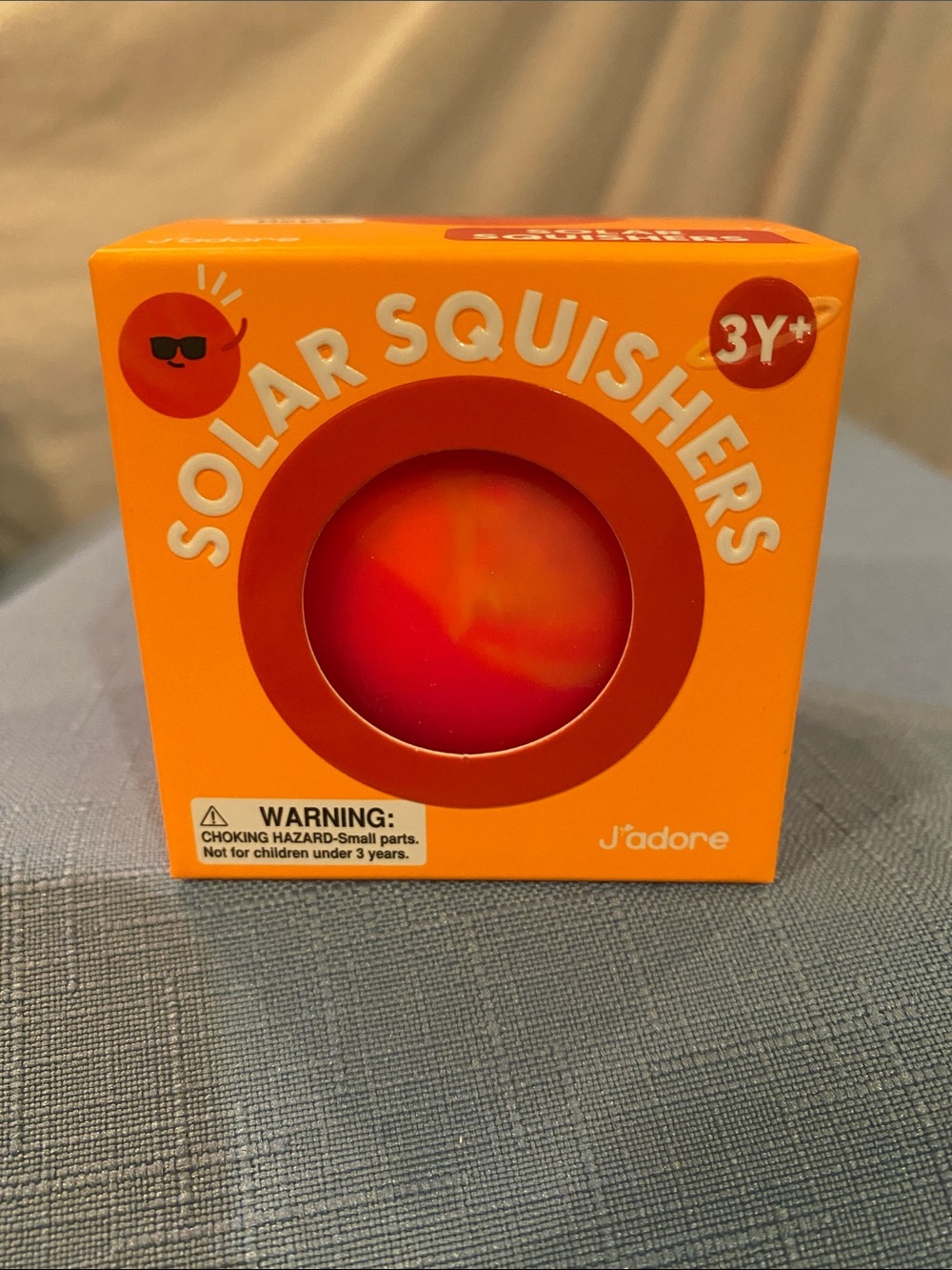 Earth Solar Squishers Toy Ball - Orange/White